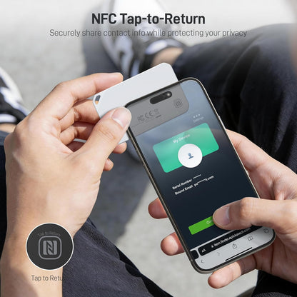 Epicka Wallet Tracker Card Compatible with Apple Find My, 8-Year Maintenance-Free Battery, Tracking Card with NFC, MFi Certified, IP67 Bluetooth Item Locator for Luggage, Passport, 1 Pack, Black