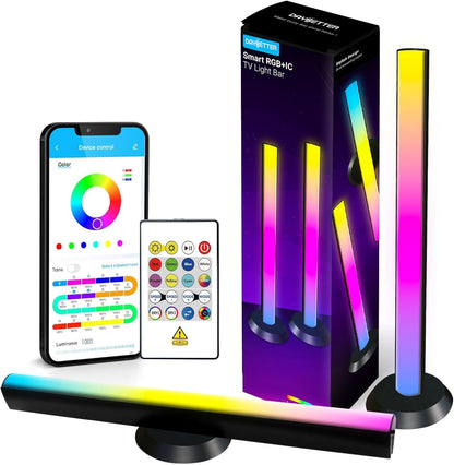 DAYBETTER Smart LED Light Bars, RGB Light Bar, 14 Inches TV Backlights with Scene and Music Modes, Smart Light Bars with Multiple Placement Options, Mood Lighting, PC Gaming Light Bar for Room Decor