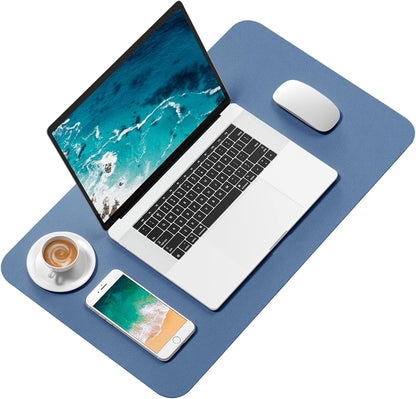 Hsurbtra Desk Pad, 23.6" x 13.8" PU Leather Desk Mat, M Extended Mouse Pad, Waterproof Desktop Blotter Protector, Non-Slip Ultra Thin Small Laptop Keyboard Writing Mat for Office Home, Pink