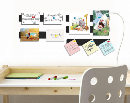 Felt Pin Board Bar Strips Bulletin Board for Bedrooms Offices Home Wall Decoration, Notice Board Self Adhesive Cork Board with 35 Push Pins for Paste Notes, Photos, Schedules
