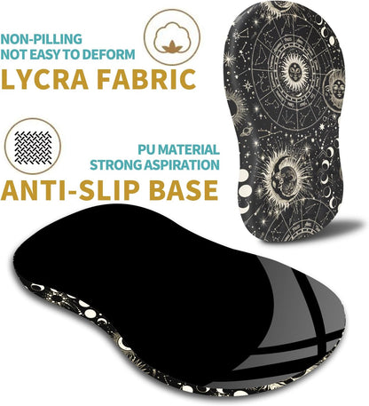 Hokafenle Ergonomic Mouse Pad Wrist Support with Massage Design, Wrist Rest Pain Relief Mousepad with Memory Foam&Non-Slip PU Base, Mouse Pads for Wireless Mouse & Desk (12x8 inch,Black)