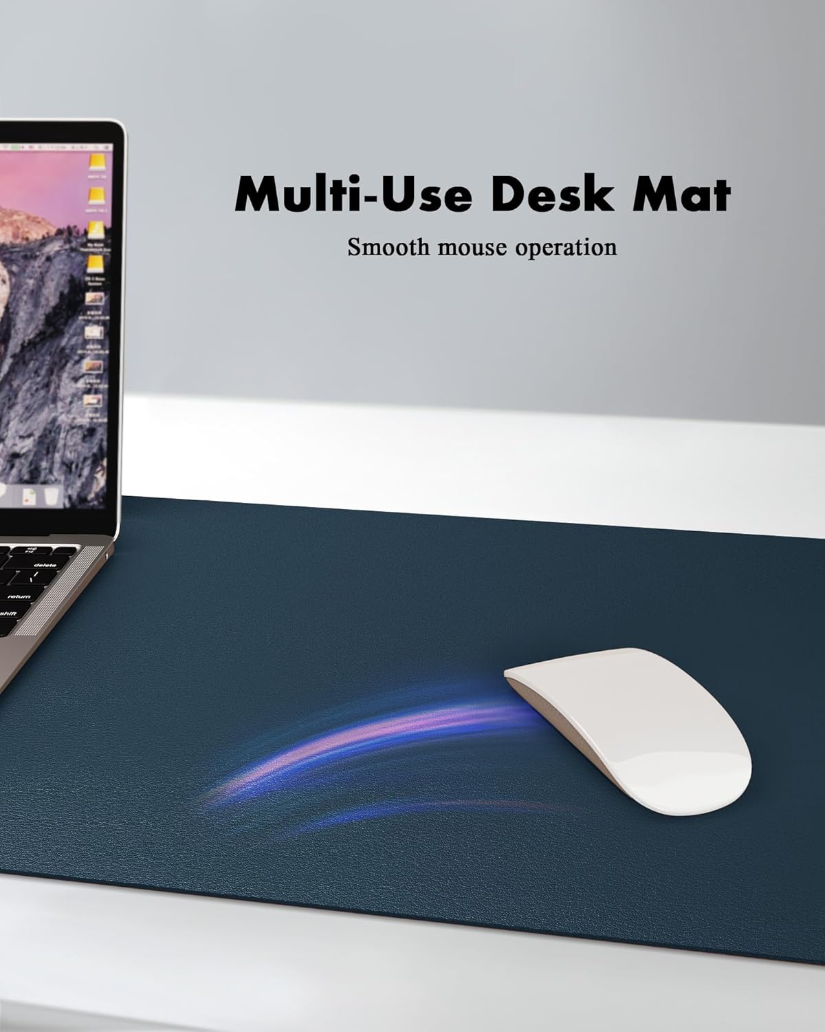 YSAGi Double-Sided Desk Pad, 31.5"x15.7"Leather Desk Mat, Eco Cork Desk Pad Protector,Large Mouse Pad,Waterproof Desk Blotter for Office/Home(Coffee)