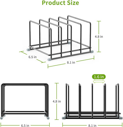 Cutting Board Organizer-1.6in Wide Kitchen Cutting Board Holder Stand for Pan,Baking Sheets,Cookie Sheets with 4 Slots,Baking Sheet Oragnizer(1PC-Large)
