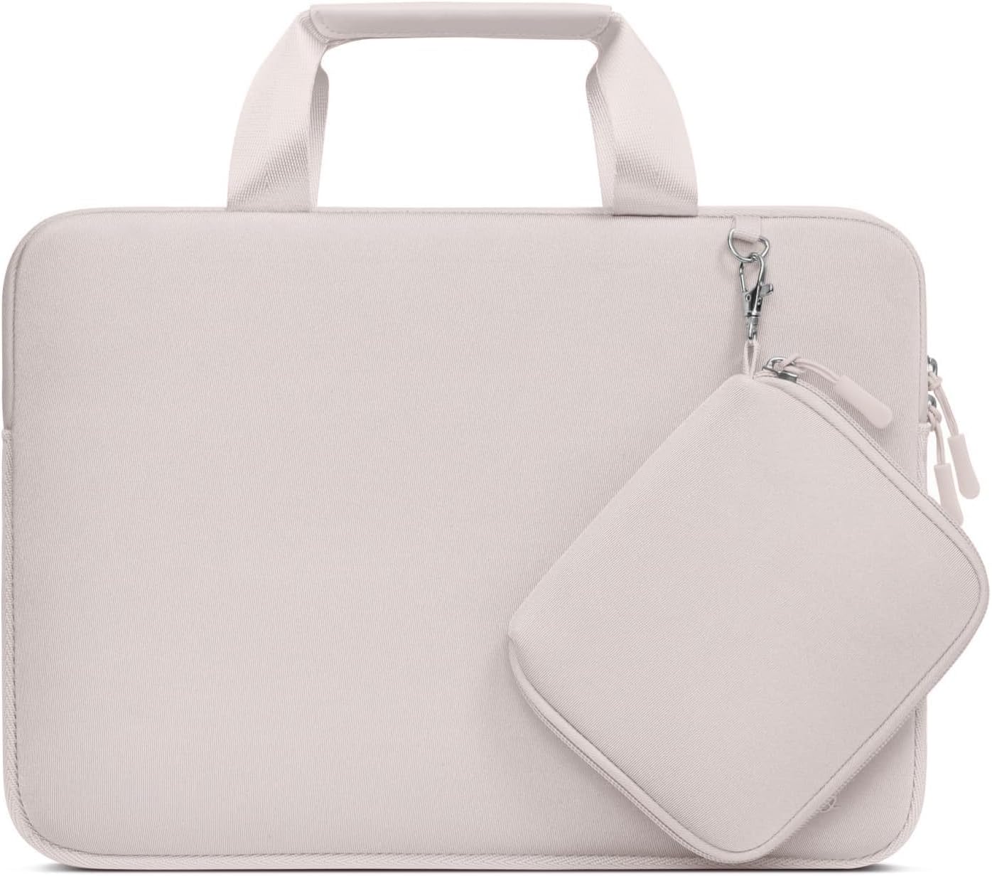 MOSISO Laptop Case 13.3 inch, 13-13.3 inch Laptop Sleeve Bag Compatible with MacBook Air/Pro 13 / Pro 14, HP Dell ASUS, Neoprene Carrying Computer Bag with Handle&Detachable Small Case, Pink