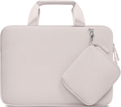 MOSISO Laptop Case 13.3 inch, 13-13.3 inch Laptop Sleeve Bag Compatible with MacBook Air/Pro 13 / Pro 14, HP Dell ASUS, Neoprene Carrying Computer Bag with Handle&Detachable Small Case, Pink