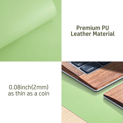 Aothia Leather Office Desk Pad Protector, Non-Slip PU Leather Desk Blotter, Waterproof Laptop Writing Mouse Pad for Office and Home, Black, 31.5" x 15.7" - Colors B