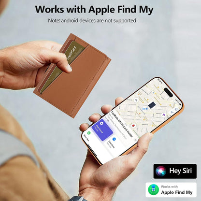 TopMade for Magsafe Wallet, Works with Apple Find My, Strongest Magnetic Wallet for iPhone 17/16/15/14/13/12 Series, Leather Magnetic Card Holder with Tracker, 7 Cards Holder, RFID Blocking, Black