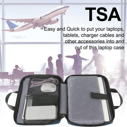 Ytonet Laptop Case, 15.6 inch TSA Laptop Sleeve Computer Bag Water Resistant Computer Case Carrying Cover Compatible for Lenovo, HP, Dell, Asus Notebook, Gifts for Men Women, Grey