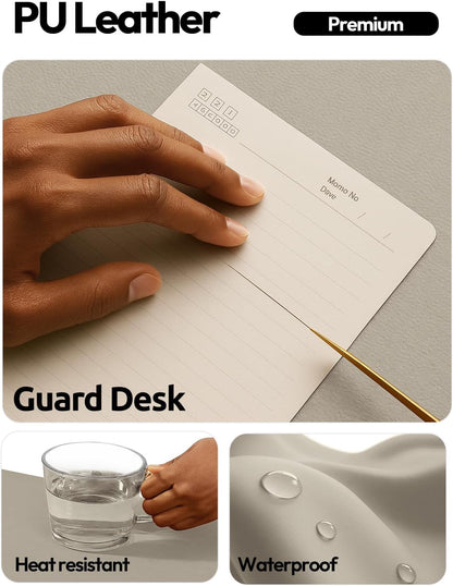 YSAGi Leather Office Desk Pad Protector, Large Mouse Pad, Non-Slip, PU Leather, Laptop Desk Blotter, Waterproof Writing Pad for Office and Home, Black, 23.6" x 13.8" - Colors B