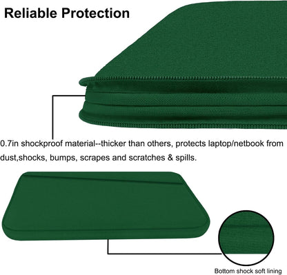 Laptop Sleeve 15.6 inch, Durable Computer Carrying Bag Protective Case Briefcase Handbag with Front Pocket, Slim Laptop Cover for 15-16 Inch HP, Dell, Lenovo, Asus, Notebook, Black