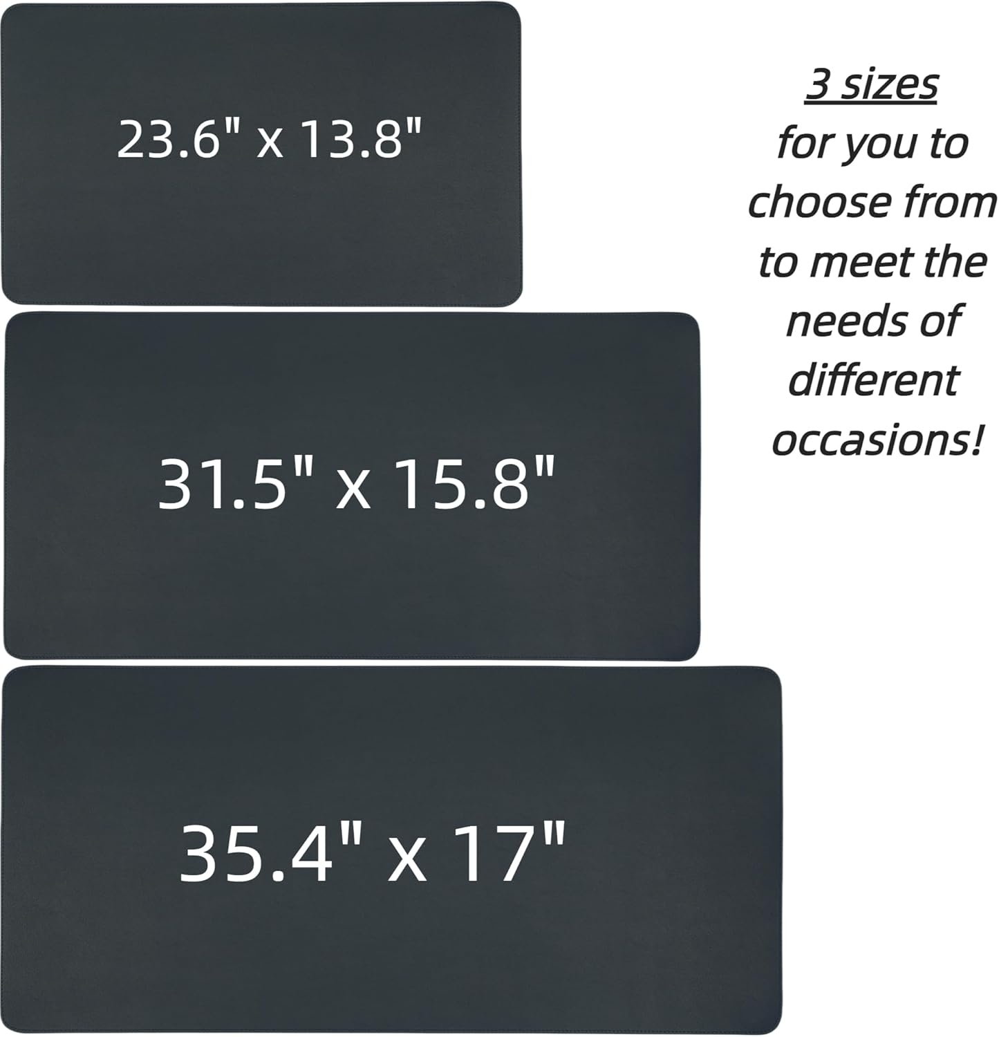 Desk Pad Mat Dual-Sided Natural Cork and PU Leather Non-Slip Water-Resistant Desk Matt for Desktop