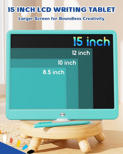 Bravokids 12 Inch LCD Writing Tablet for 3 Year Olds - Electronic Drawing Pad and Doodle Board as Educational Birthday Gifts for Girls and Boys (Pink)