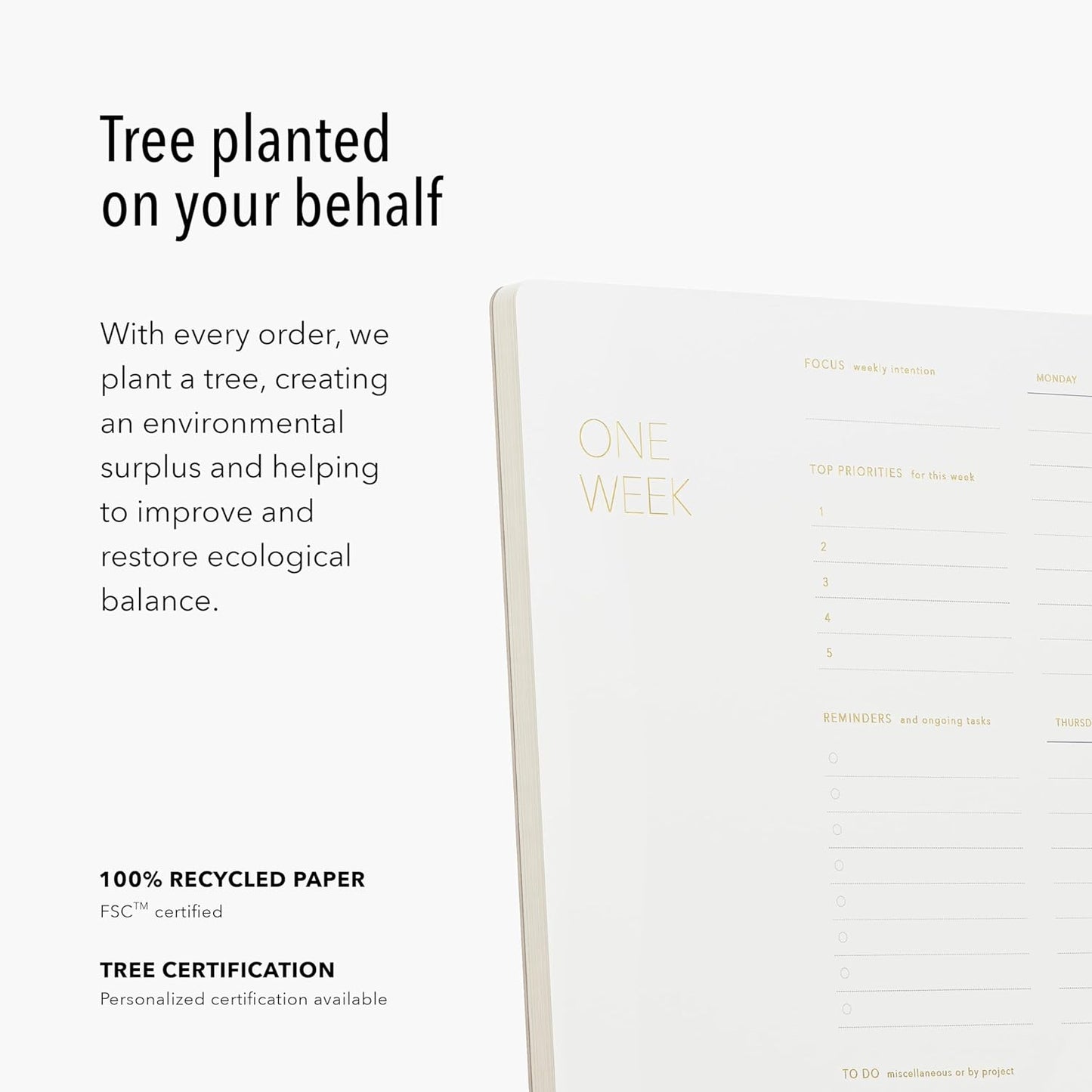 Pinesman - Elegant To Do List Notepad with Mouse Pad Feature, 11.22" x 7.87", 50 Tear-Off Sheets, Gold Foiled, Daily Planning, Eco-friendly To Do List Planner, FSC™ Certified To Do List Notebook for Work