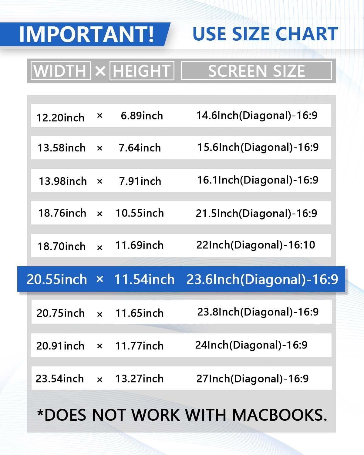 [2 Pack] 24 Inch Computer Privacy Screen for 16:9 Aspect Ratio Widescreen Monitor, Eye Protecting Anti-glare Blue Light Display Screen Privacy Protection, Removable Anti-scratch Coating