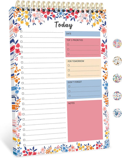 To Do List Notepad - To Do List Notebook for Work with 52 Sheets, Undated Daily Planner Perfect for Enhanced Productivity and Goal Achievement - Green