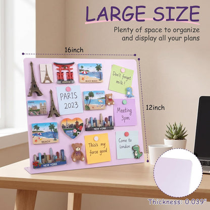 Geyoga 2 Pack Magnetic Bulletin Board with Stand, 16 x 12 Inch Black Magnet Display Board for Memo, Menu, Notes, Photos, for Kitchen Countertop, Office Desk, School