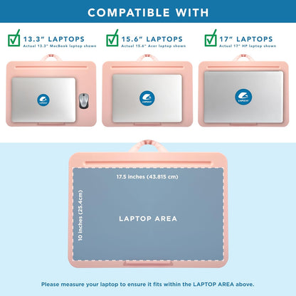 LAPGEAR Compact Lap Desk – Fits Up to 14″ Laptops – Charcoal – Style No. 43105