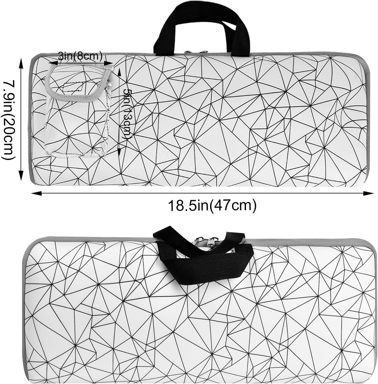 Travel Case for Logitech MK335 Wireless Computer Keyboards Mouse Combo, Neoprene Mouse Pouch and Cable Storage Bag, Keyboard Sleeve for Aula S99 Gaming Keyboard (Black)