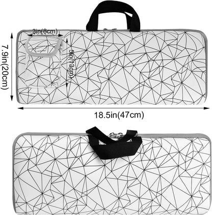 Travel Case for Logitech MK335 Wireless Computer Keyboards Mouse Combo, Neoprene Mouse Pouch and Cable Storage Bag, Keyboard Sleeve for Aula S99 Gaming Keyboard (Black)