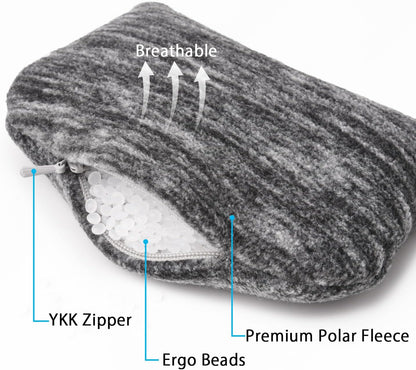Large Mouse Wrist Rest Bean Bag, Ergonomic Mouse Support Pad Filled Ergo Beads for Computer, Laptop, PC Gaming (Dark Gray)
