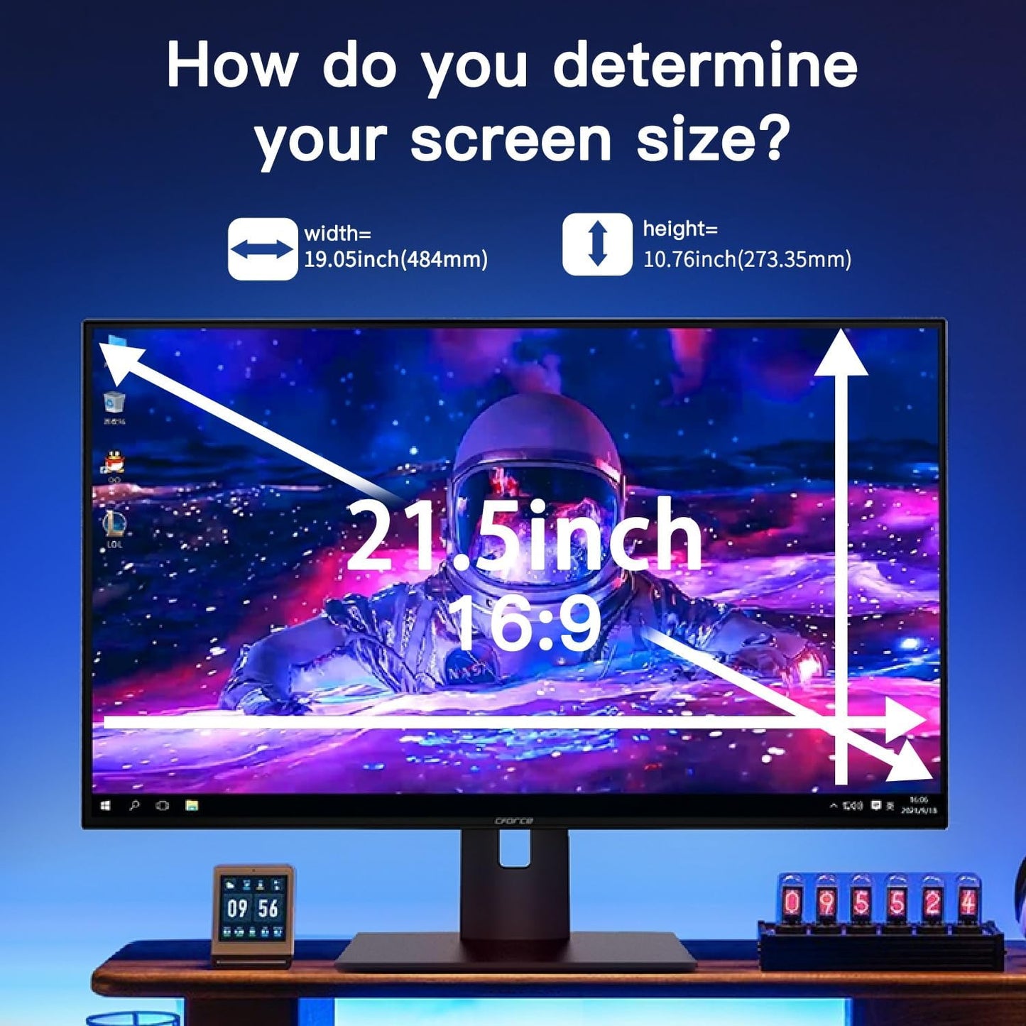 2 Pack Magnetic Hanging Computer Privacy Screen 24 Inch for 16:9 Widescreen Monitor, Removable Privacy Screen Anti Glare Blue Light Computer Screen Privacy Shield, Anti-Scratch 24in Protector Film