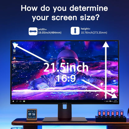 2 Pack Magnetic Hanging Computer Privacy Screen 24 Inch for 16:9 Widescreen Monitor, Removable Privacy Screen Anti Glare Blue Light Computer Screen Privacy Shield, Anti-Scratch 24in Protector Film