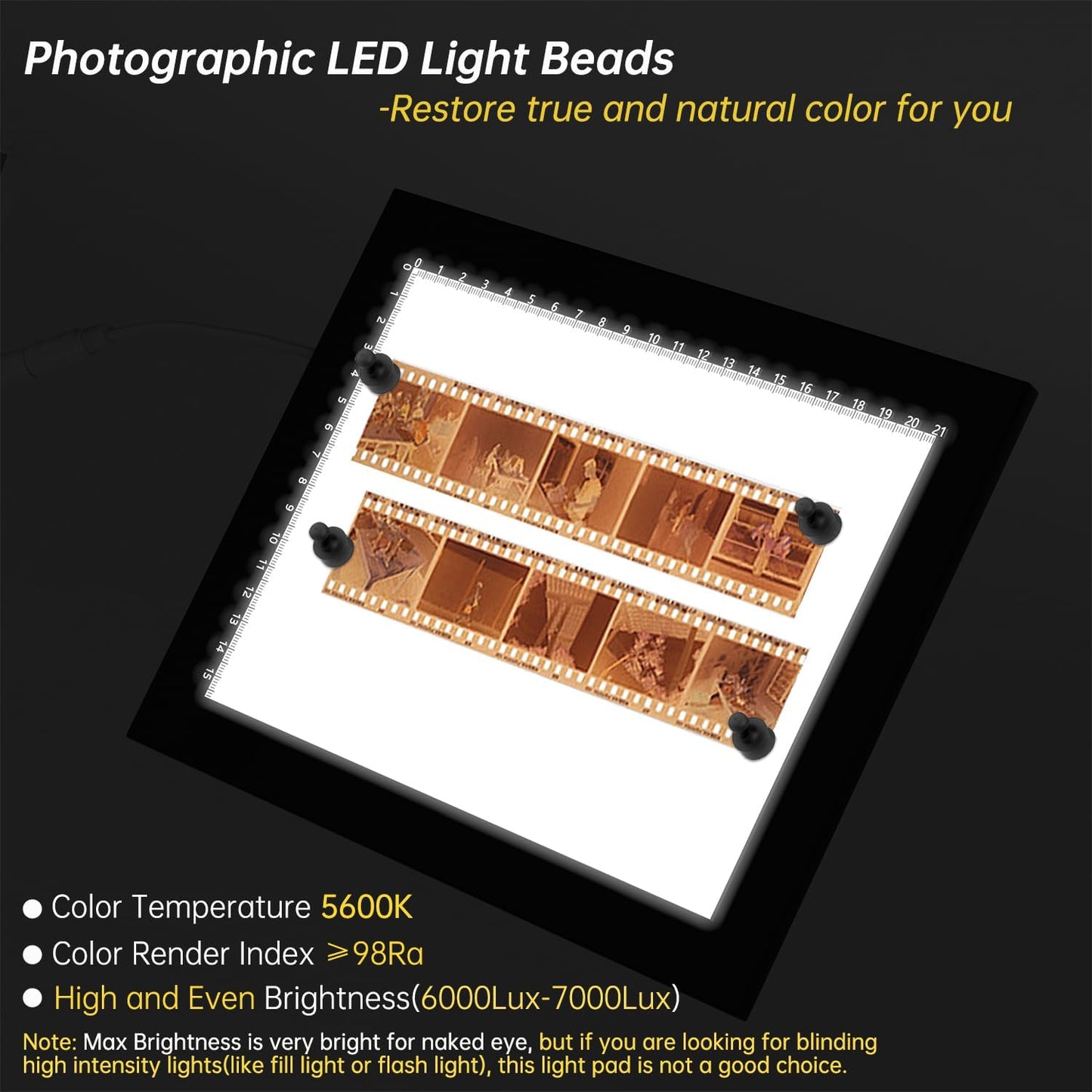 Slide Viewer Light Box 5600K 12”x8” Ultra-Thin Adjustable Brightness Backlight for Slides and Film Negative Scanning