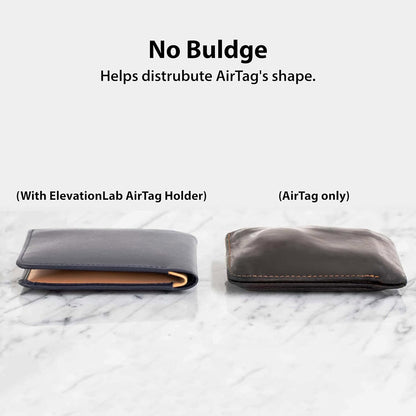 TagVault™ AirTag Wallet Holder - The Thinnest AirTag Wallet Card Insert | Flexible, Stays Hidden, Patent Pending | Elevation Lab
