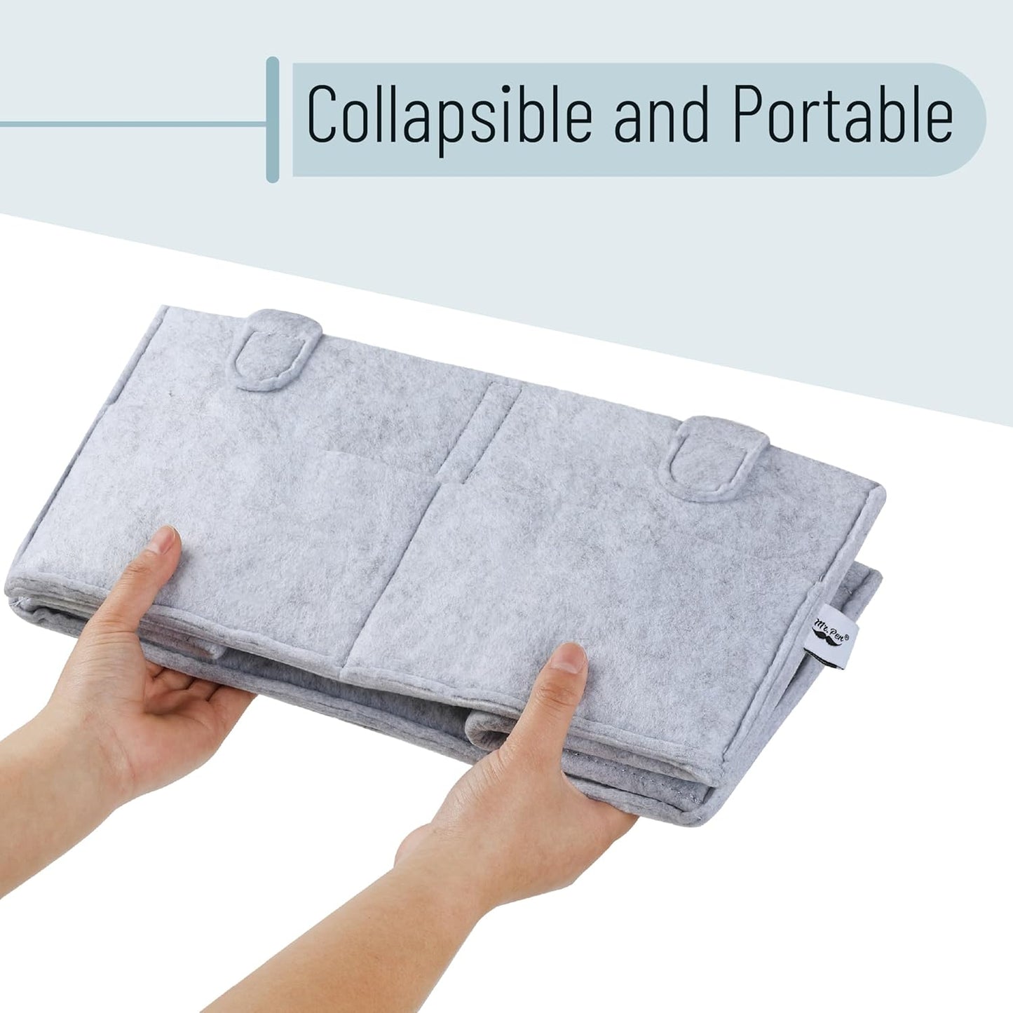 Mr. Pen- Baby Diaper Caddy Organizer, Gray, Medium, Nursery Storage Bin and Car Organizer for Diapers and Baby Wipes
