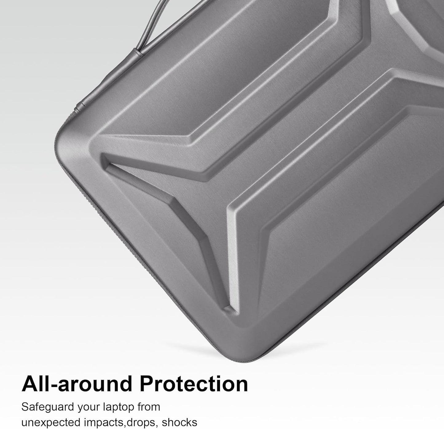 DOMISO 15.6-16 Inch Laptop Hard Case, Waterproof Shockproof Hard Shell Laptop Sleeve Protective Carrying Case with Retractable Handle for Macbook Pro/Lenovo IdeaPad Legion/HP ENVY/Dell XPS,Black