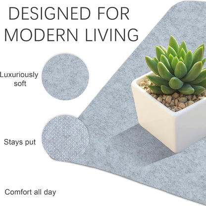Felt Desk Mat,Large Mouse Pad Desk Mat for Office & Home,Non-Slip Desk Blotter,Felt Desktop Mat for Laptop,Computer,Writing 27.6"x13.8" Dark Gray