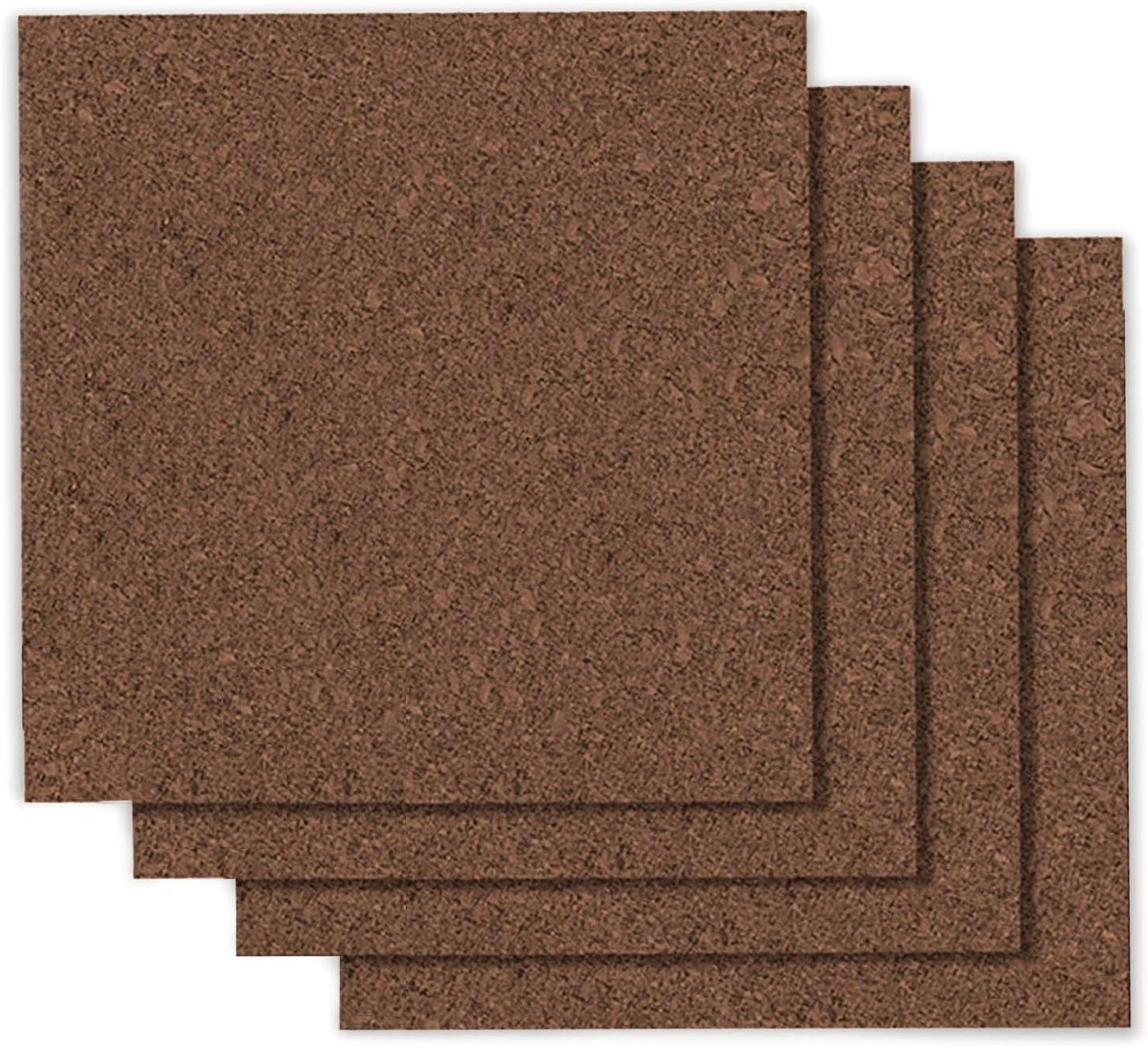 Quartet Cork Tiles, Bulletin Board Cork Panels 12" x 12" x 3/16", Natural, 4 Pack (102)