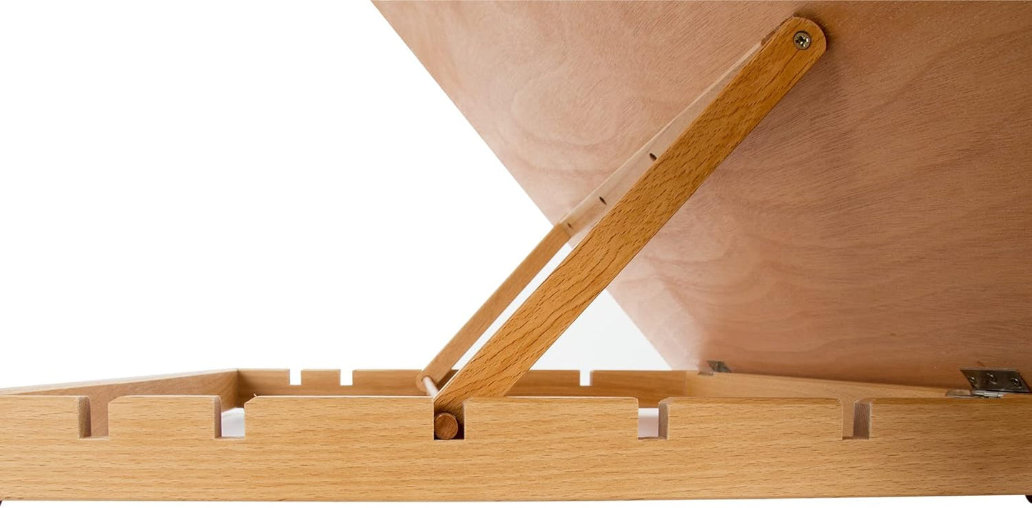 SoHo Urban Artist Extra Large 19.75" x 29.5" Adjustable Portable Drawing Board Stand Easel, 5 Positions, Natural Beechwood Finish