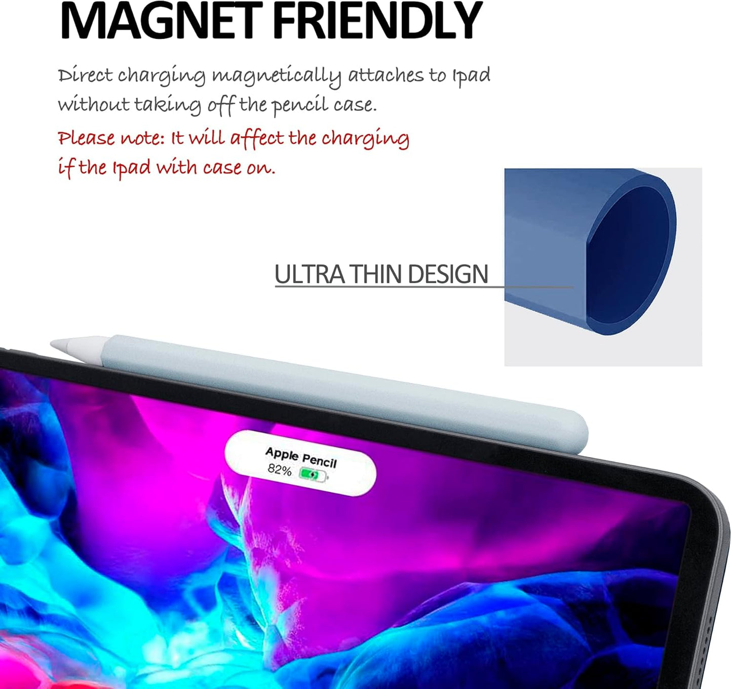 KELIFANG Silicone Case for Apple Pencil Pro 2024 & Apple Pencil 2nd Generation, Cute Pink Protective Skin Sleeve Cover Holder Grip and Tip Cap Accessories Compatible with iPad Pro 11 12.9 13 Inch