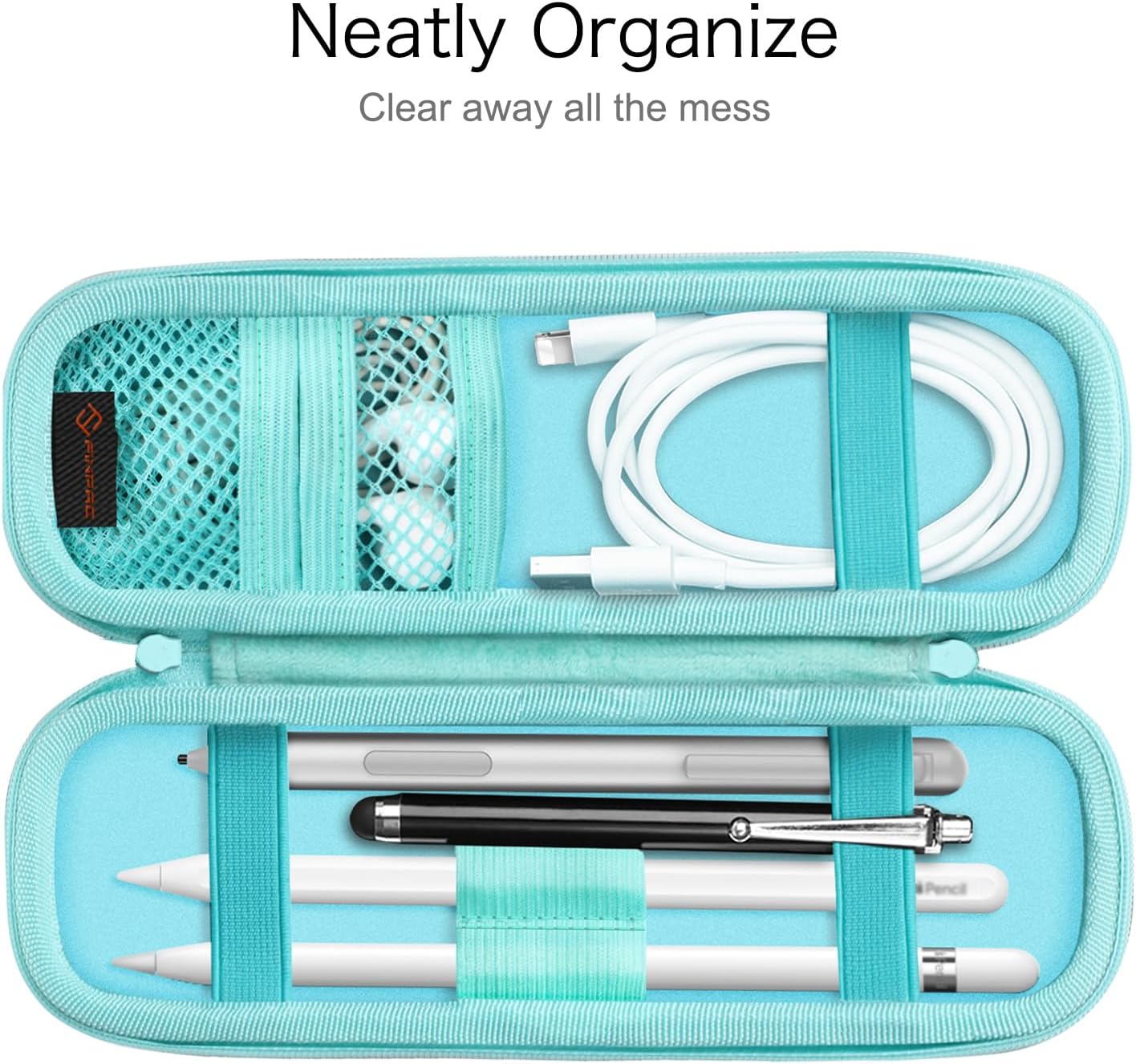 Fintie Holder Case for Apple Pencil Pro, Apple Pencil (USB-C / 1st / 2nd Generation), PU Leather Carrying Bag Sleeve Compatible with Pen, USB Cable, Samsung Stylus, Lilac Marble