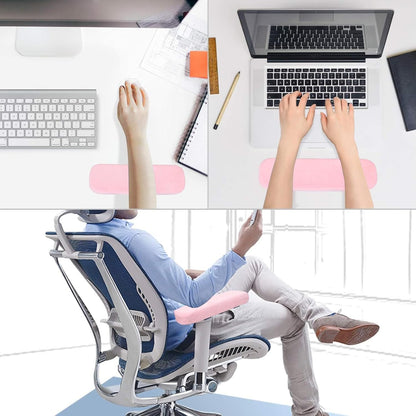 MOSISO Chair Armrest Pads (2 Pack), Memory Foam Home/Office Chair Arm Rest Covers Comfy Computer Gaming Elbow Cushion Removable Washable Elbow Support Forearm Pressure Relief, Black
