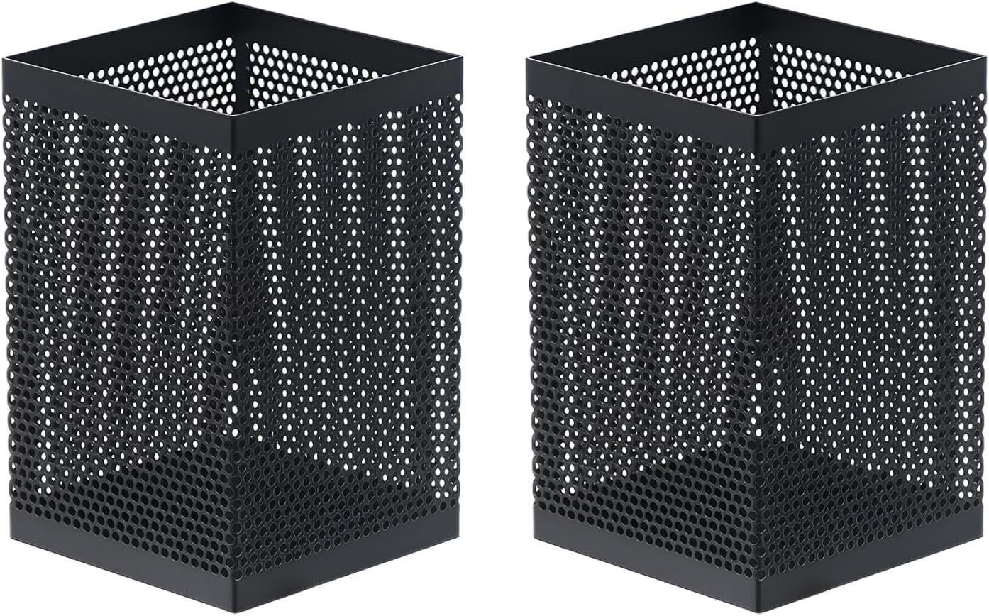 Comix Pen Holder Desk Organizer, Wire Mesh Pencil Cup with Foam Pad and Non-Slip Bottom Office Supplies Desk Accessories for Home Office School, 1 Pack