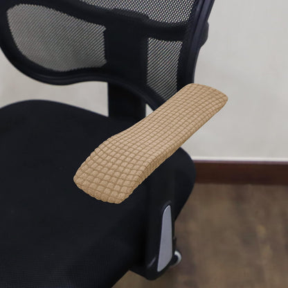 FORCHEER Office Chair Armrest Covers 12-15 Inch Velvet Elastic Black Arm Rest Covers for Desk Computer Chairs Washable
