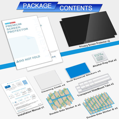 [2 Pack] 27 Inch Computer Privacy Screen , 16:9 Aspect Ratio Monitor Privacy Filter with Anti-Glare, Anti-Blue Light & Anti-Spy Protection, Removable Anti-Scratch Screen Protector for 27-Inch Widescreen Monitors