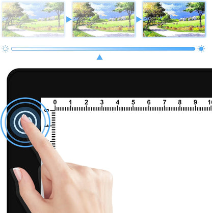 Big Sale ! A4 LED Light Box for Tracing, 60 LEDs Light Pad with Scale Ultra-Thin Continuously Brightness Adjustment USB LED Copy Board for Tracing, Tattoo Drawing or X-ray Viewing.