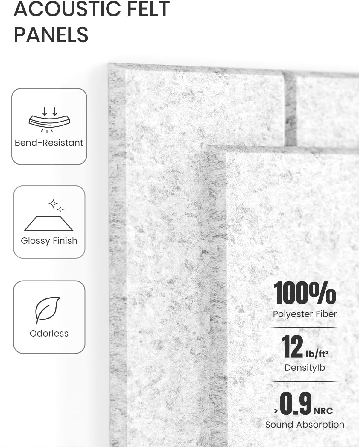 Fluxynara Large Felt Bulletin Board 48" x 36" Cork Board Alternative-12 Pack with 70 Safe Removable Adhesive Tabs, Cork Boards for Walls Cork Board for Home Office Classroom Pin Board (Oatmeal)