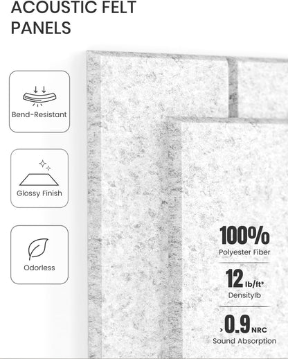 Fluxynara Large Felt Bulletin Board 48" x 36" Cork Board Alternative-12 Pack with 70 Safe Removable Adhesive Tabs, Cork Boards for Walls Cork Board for Home Office Classroom Pin Board (Oatmeal)