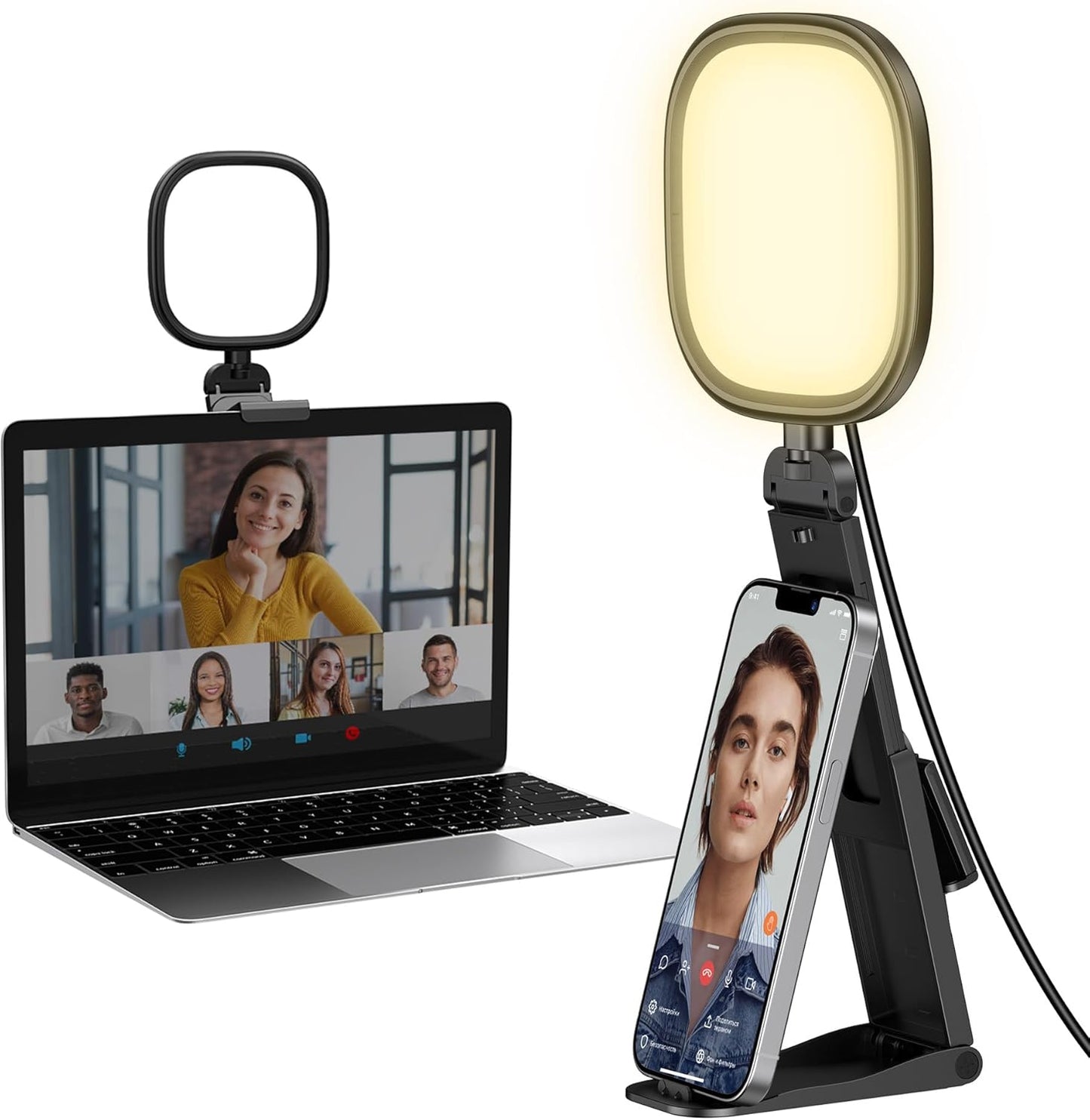 InnoGear Video Conference Light, On-Camera Video Lights for Monitor Desk LED Streaming Lighting with Remote and Touch Control Selfie Zoom Lighting for Computer Webcam Laptop Podcast, Recording