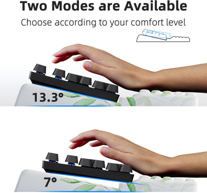 Ospelelf Tilt Keyboard Stand with Wrist Rest, Comfy Ergonomic Keyboard Riser Holder for Office Home