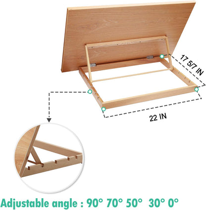Falling in Art 5-Position Wood Drafting Table Easel Drawing and Sketching Board, 16 1/2 Inches by 12 1/8 Inches