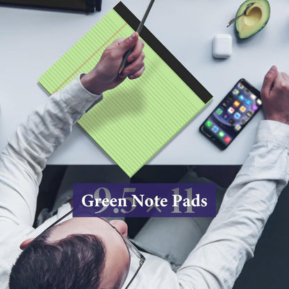 2 Pcs Note Pads 11" x 9.5" Legal Pads College Ruled Notepad Micro Perforated Writing Pads White Lined Paper 80GSM College Ruled Paper Pad of Paper 30 Sheets Notebook for School, To-Do Lists, Office