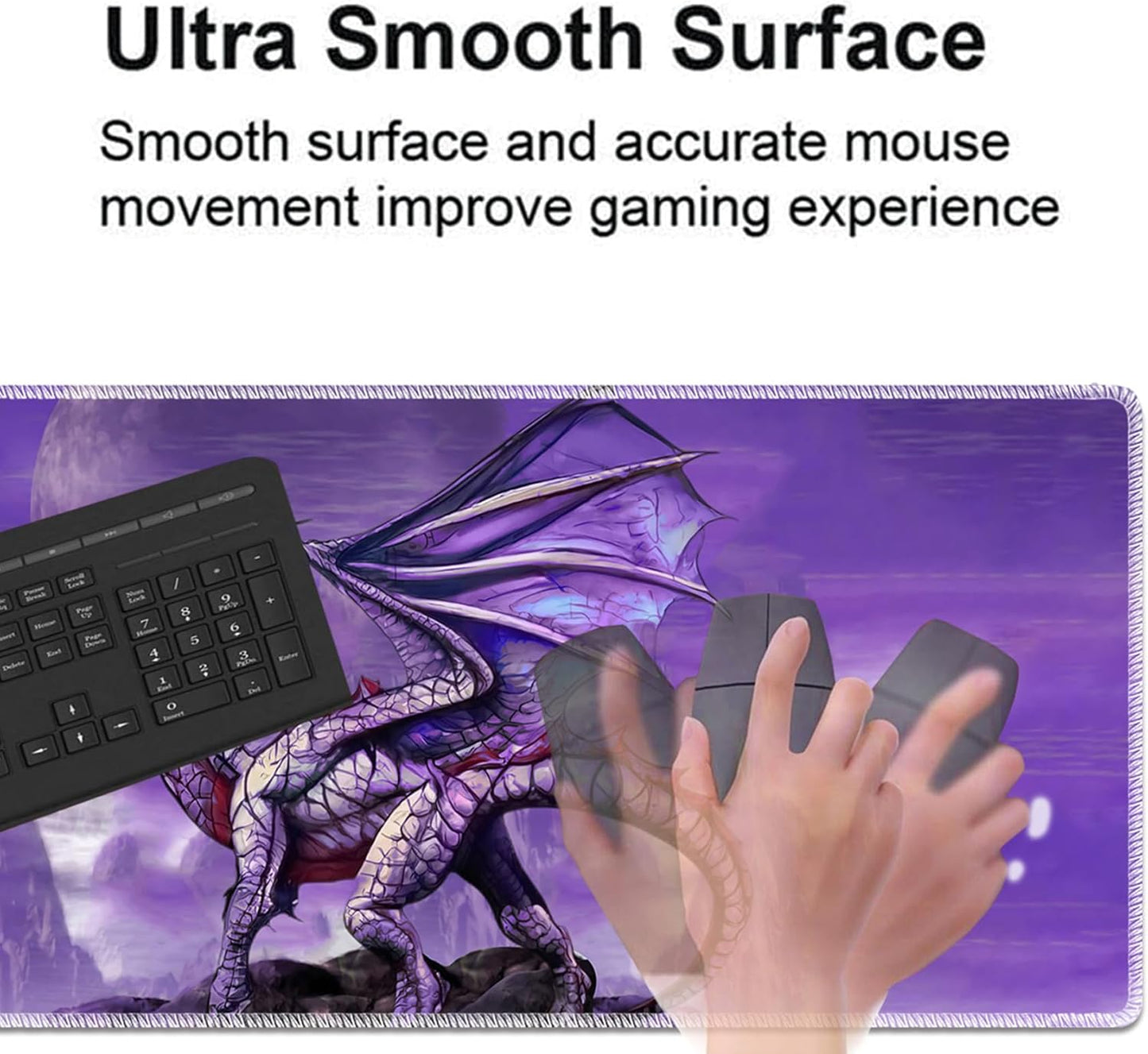 Mouse Wrist Rest and Keyboard Wrist Rest Pad Set, Non-Slip Rubber Base Smooth Surface Ergonomic Gaming Mouse Pad for Easy Typing and Pain Relief, Antique Blue Wood Grain Dog Paw + Coaster