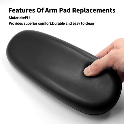 Universal Office Chair Arm Rest Replacement Pads -Ergonomic Arm Pads with 4" Mounting Hole Distance, Soft PU Surface & Durable Steel Inserts – Fits Most Office & Gaming Chairs (Set of 2)