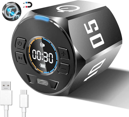 Multi-Hexagon Pomodoro Timer, Digital Cube With Various Time Presets, Magnetic Visual & Flip Focus, Rotating Display, Silent & Alarm, Count Up & Countdown for Classroom, Cook, Gym, Office