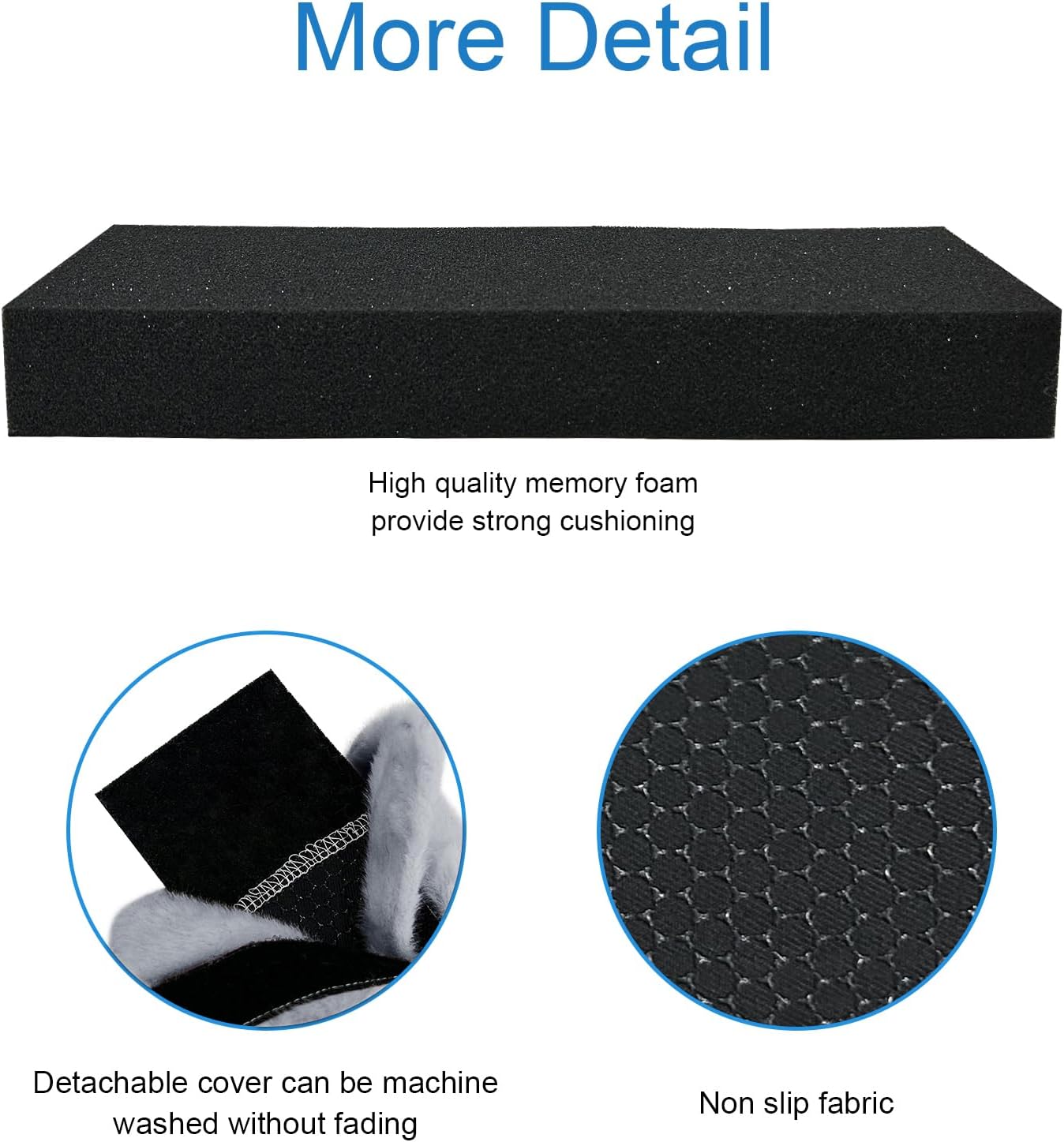 SPRING SEAON Wheelchair Armrest Covers 2 Pack Soft Memory Foam Wheelchair armrest Pads Wicking Washable for Office Transport Chair (Black)